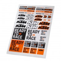 Лист с фирменными наклейками KTM